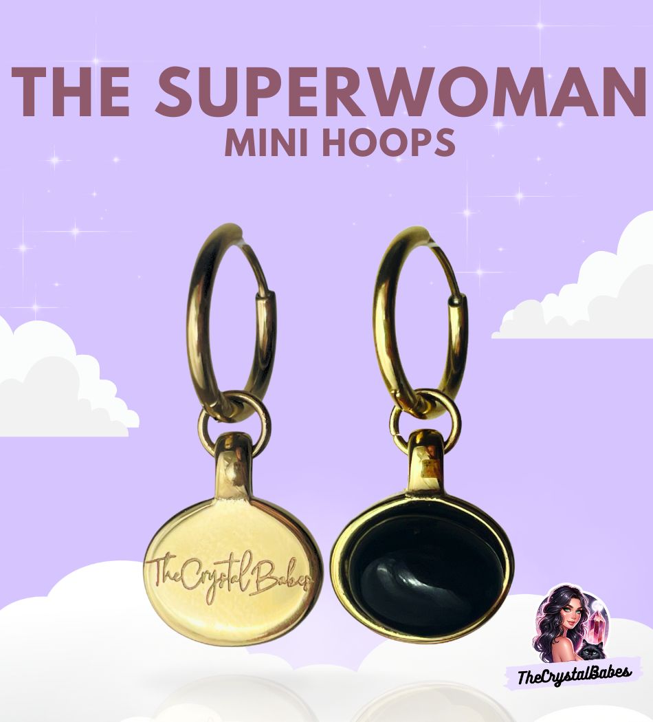 The Superwoman Mini Hoops 🖤